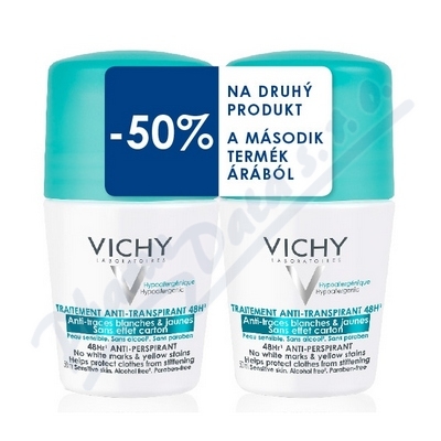 VICHY DEO roll-on DUO Roll-on proti skvrnm 2x50ml