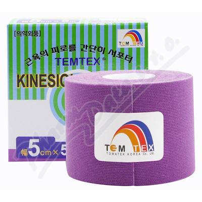 TEMTEX kinesio tejpovac pska fialov 5cmx5m