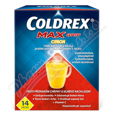 Coldrex MAXGrip Citron 1000mg-10mg-40mg scc.14 II