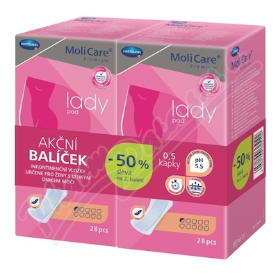 Inko. vloky MoliCare LadyPad 0.5kap Duopack2x28ks